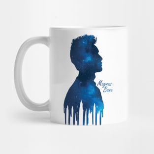 Shadowhunters / The Mortal Instruments- Magnus Bane / Harry Shum Jr dripping silhouette (blue galaxy) - Warlock - Malec - Clary, Alec, Jace, Izzy Mug